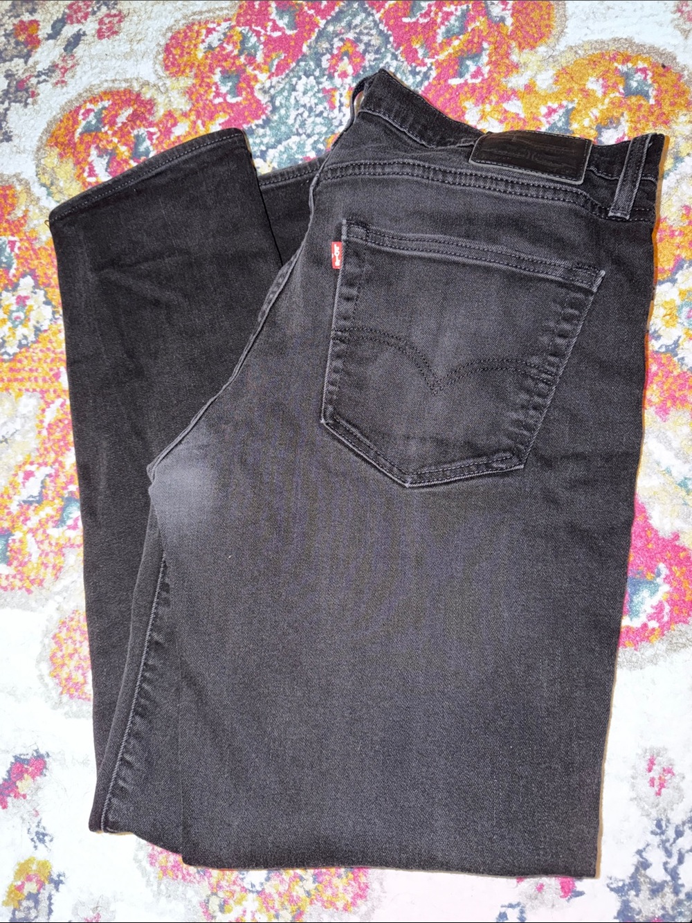 Levi's Black Denim Jeans with Branded Waist Patch